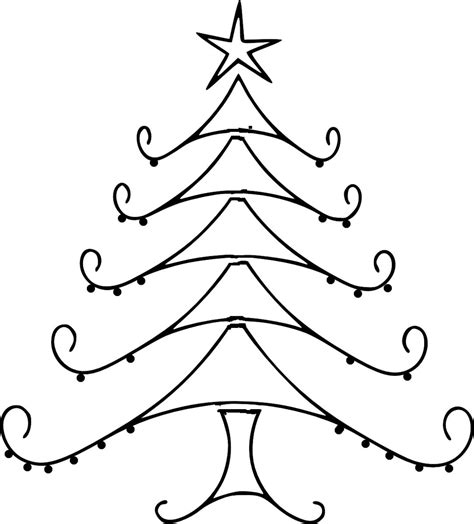Free Christmas Tree Line Drawing Download Free Christmas Tree Line