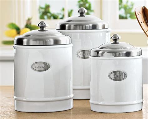 Modern White Kitchen Canister Set Instaimage