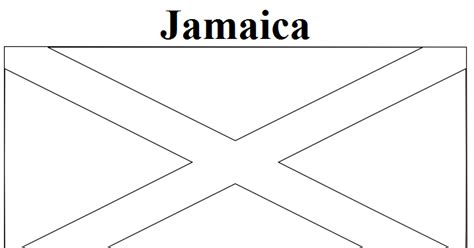 Geography Blog Jamaica Flag Coloring Page