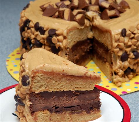 Reeses Overload Cake 2 Peanut Butter Blondie Layers 1 Chocolate