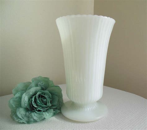 Vintage Milk Glass Vase Eo Brody Co Cleveland Usa Etsy Milk