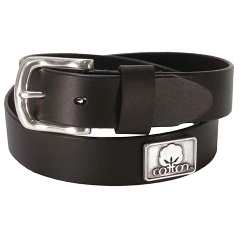 Leather Belt Wseal Of Cotton Logo