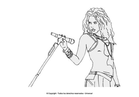 Los Mejores Dibujos De Shakira Para Colorear