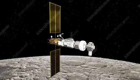 Lunar Orbital Platform Gateway Space Station Illustration Stock