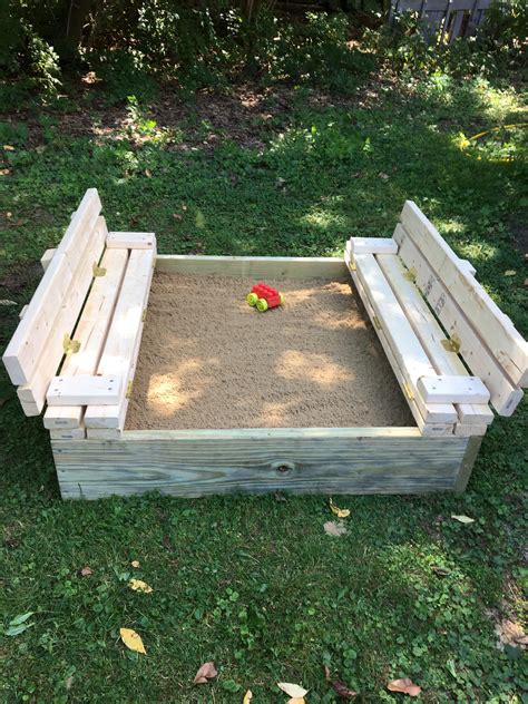 I Made A Sandbox With Benches Diy Diy Projects Projects