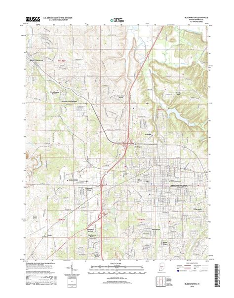 Mytopo Bloomington Indiana Usgs Quad Topo Map