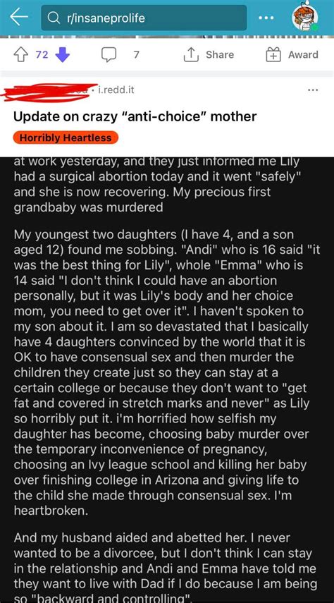 found on r insaneprolife this mother is grieving because her daughter killed her first