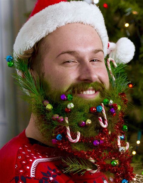 Crazy Christmas Hair Beard Christmas Ornaments Christmas Hair All