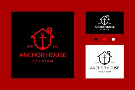 Premium Vector Simple Anchor And House Logo Symbol Icon Design