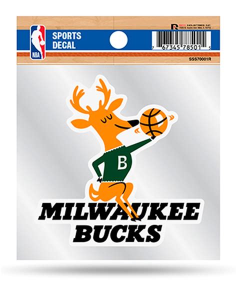 Milwaukee Bucks Retro Logo Premium 4x4 Decal Vinyl Auto Home Sticker