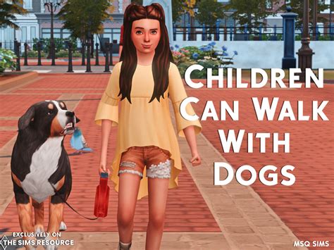 Children Can Walk With Dogs By Msqsims At Tsr Sims 4 Updates