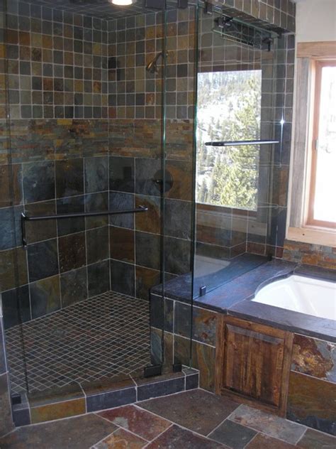 These 30 bathroom tile ideas below will galvanize and inform your next bathroom redesign—and are all the inspiration you need. Slate tile shower