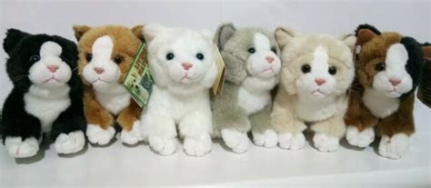 Living Nature Soft Toy Cat 12 X 14 X 7cm Approx 6 Colour Choice For Sale
