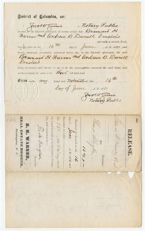 Lot Frederick Douglass Signed Washington Dc Land Deed