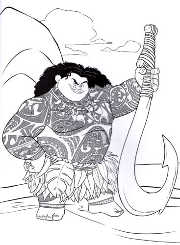 Free printable moana coloring pages. Moana Maui Coloring Pages at GetColorings.com | Free ...