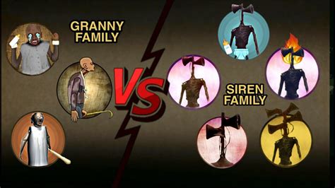 Grandpa Granny Family Vs All Siren Head Family - YouTube