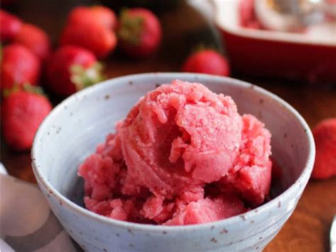 Watermelon Sorbet With Strawberries For One Recipe Whisk