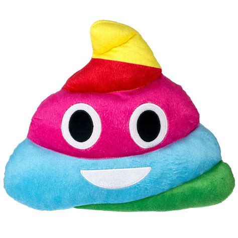 Emoji Expressions Rainbow Poop Pillow 1 Each