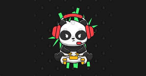 Cute Gaming Panda Rolling Panda Pandemic Gaming Panda Sticker