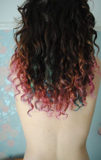 Hair Rainbow Ombre Dip Dyed 19 Super Ideas Dyed Curly Hair Colored Curly Hair Dipped Hair