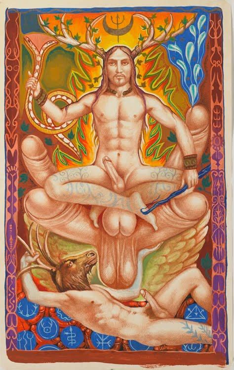Rule 34 Cernunnos Herne The Hunter Male Only Multiple Penises Nude Male Paganism Penis
