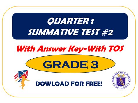 Summative Test No Grade Quarter With Answer Key Tos Deped K My XXX