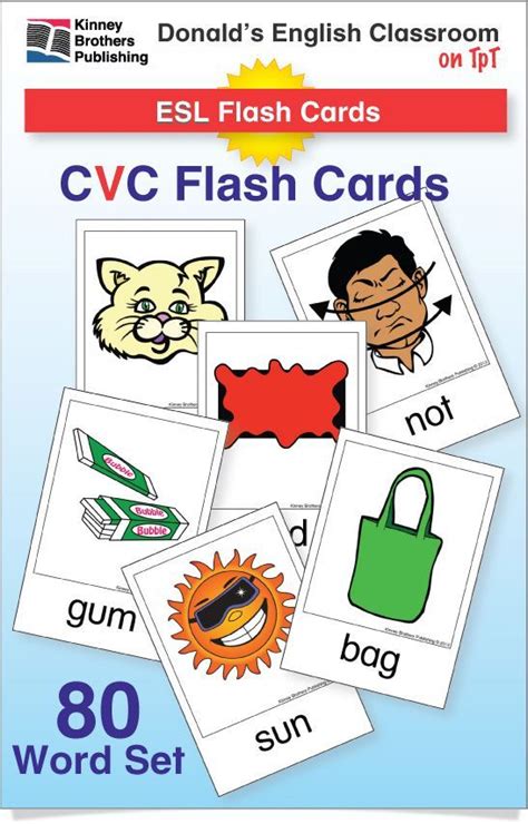 Cvc Word Flashcard Set Flashcards Elementary Education Activities