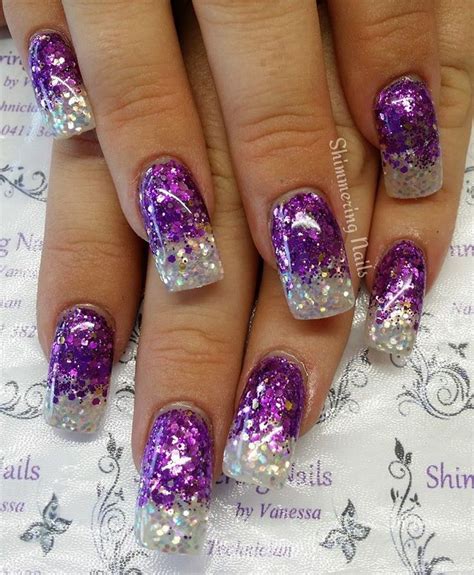 Purple Glitter Nails Looks Inspirations Polyvore Discover And Shop Trends In Fashion