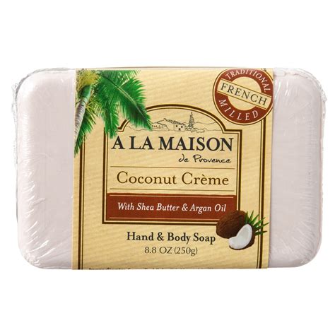 Our traditional recipe dates back to 1828 in france when marseille soap masters developed the famous french milled process, resulting into a rich, smooth, lathering, softer bar soap. A La Maison Coconut Creme Bar Soap - 8.8 oz.