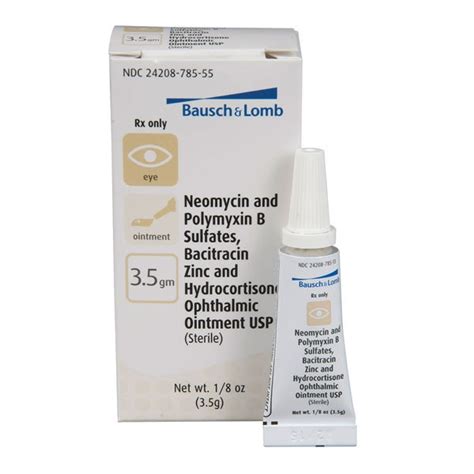 Neomycin Polymyxin B And Bacitracin Ointment 3 5gm Ophthalmic Antibiotics
