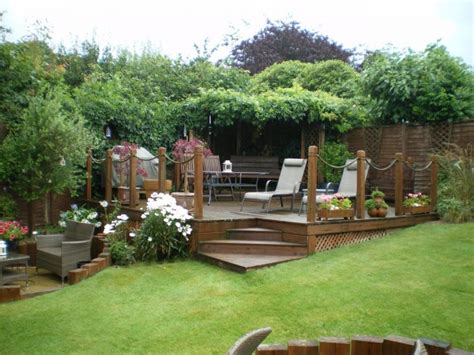 The key to garden zoning is using different textures, colours or materials to differentiate between the areas. Garden Pleasant Seating Areas Decking With As Area Ideas ...