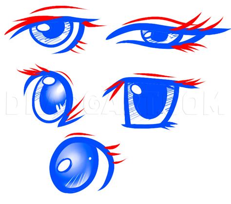How To Draw Female Anime Eyes Step By Step Drawing Guide By Dawn