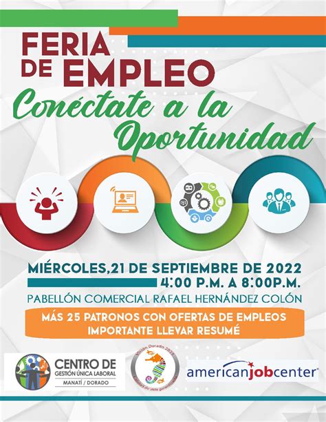 Feria De Empleo “conéctate A La Oportunidad” 21 De Septiembre De 2022