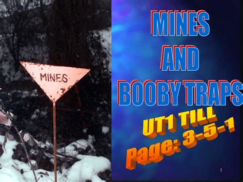 Ppt Lesson Topic 351 Mines And Booby Traps