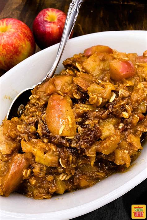 Drop by the spoonful on top of the apples. Instant Pot Apple Crisp Recipe | Sunday Supper Movement