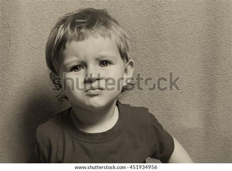 Portrait Little Grayeyed Boy Sad Face Stock Photo 451934956 Shutterstock