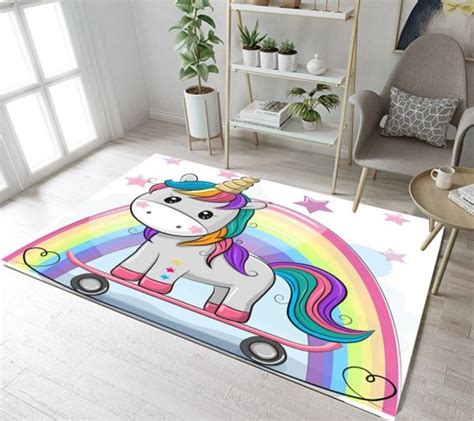 Kids Unicorn Rainbow Rugs And Carpets Unilovers