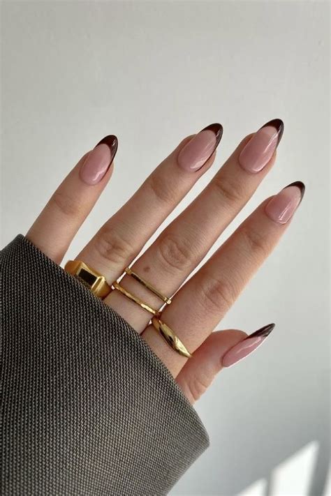 20trendy French Nail Ideas In 2021 Brown Acrylic Nails French Tip