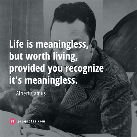 Life Is Meaningless But Worth Living Provided You Recognize It S