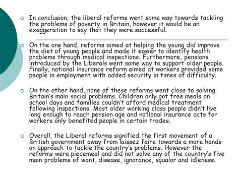 Liberal Reform History Essay Rubrics