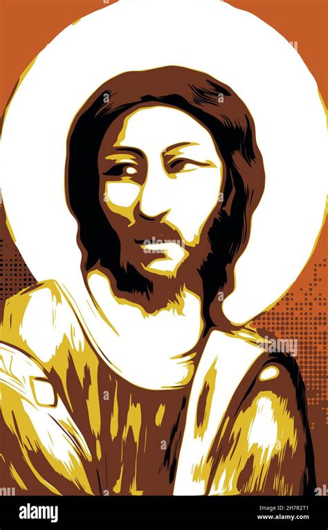 Jesus Christ Face Christian And Catholic Religion Vector Illustration