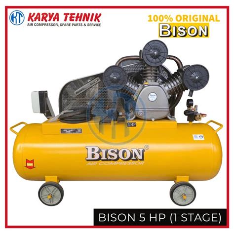 Jual Kompresor Udara BISON 5 HP Single Stage Tanpa Penggerak Di Lapak