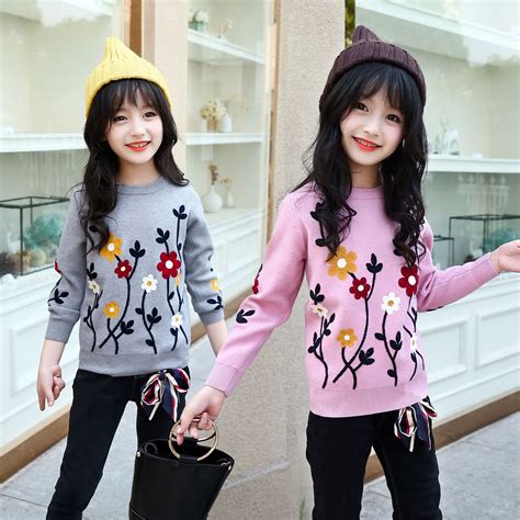 2019 Spring Winter Girls Sweaters Children Clothing Kids
