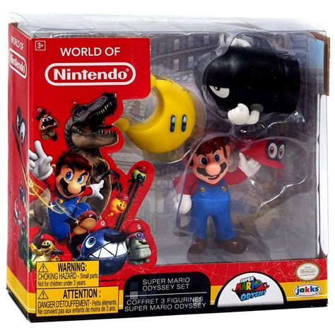 world of nintendo super mario odyssey mario with cappy power moon and bullet bill mini figure 3
