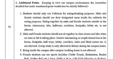 Fast Peshawar Campus Enacting Idiotic New Rules For Gender Segregation Imgur