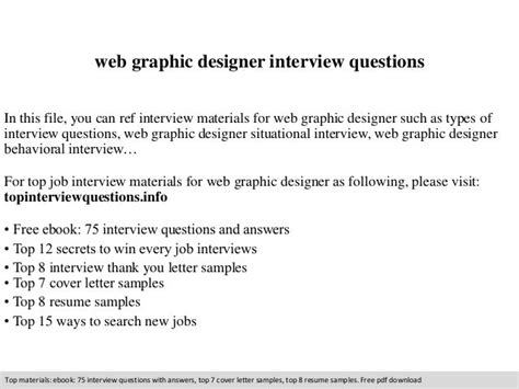Web graphic designer interview questions