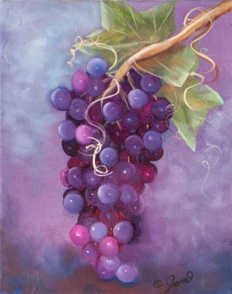 Grapes Grape Painting Fruit Painting Grapes
