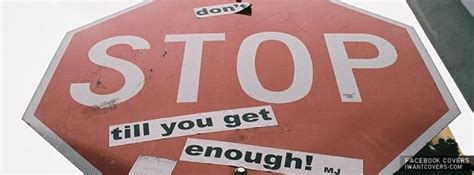 10 Stop Signs With Song Lyric Graffiti Signs Facebook Cover Michael