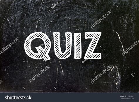 Quiz Written Chalk On Blackboard Education Stock Photo 177718421