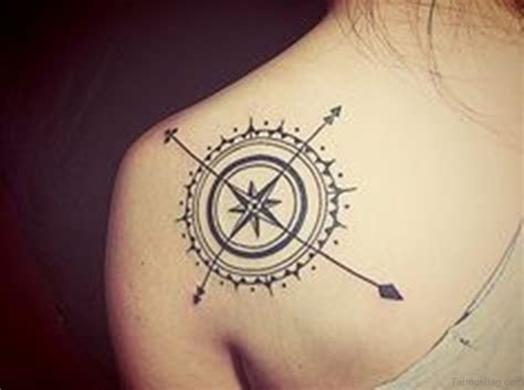 63 Elegant Compass Tattoos For Shoulder Tattoo Designs